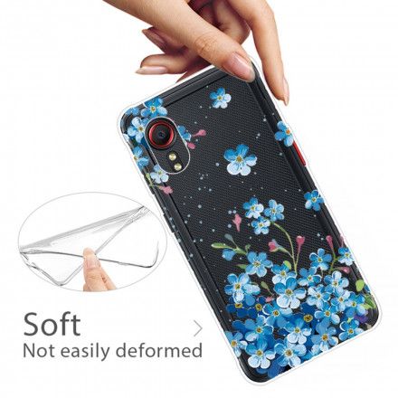 Deksel Til Samsung Galaxy XCover 5 Blå Blomster