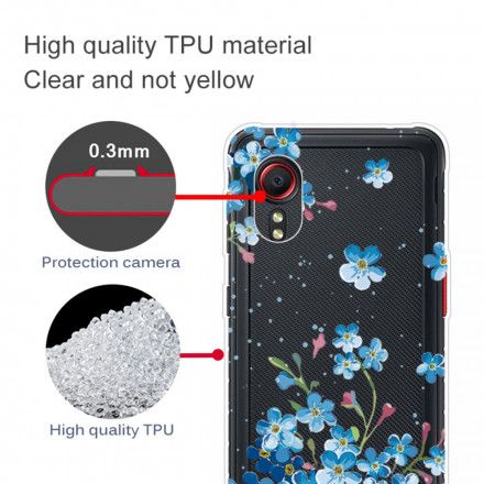 Deksel Til Samsung Galaxy XCover 5 Blå Blomster