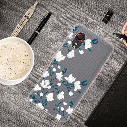 Deksel Til Samsung Galaxy XCover 5 Hvite Blomster