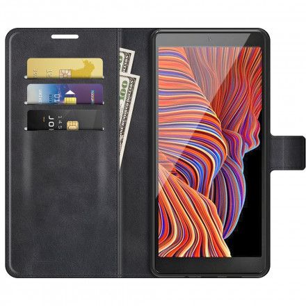 Folio Deksel Til Samsung Galaxy XCover 5 Design Skinneffekt