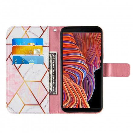 Folio Deksel Til Samsung Galaxy XCover 5 Geometrisk Marmor