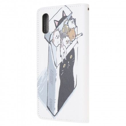 Folio Deksel Til Samsung Galaxy XCover 5 Med Kjede Thong Cats Levering