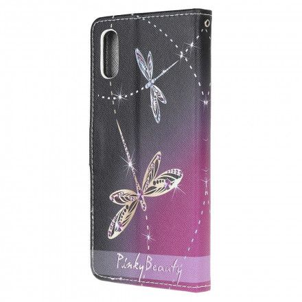 Folio Deksel Til Samsung Galaxy XCover 5 Med Kjede Thong Dragonflies