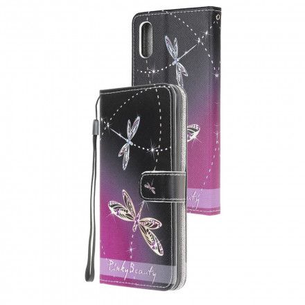 Folio Deksel Til Samsung Galaxy XCover 5 Med Kjede Thong Dragonflies