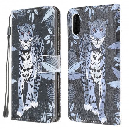 Folio Deksel Til Samsung Galaxy XCover 5 Med Kjede Thong Leopard