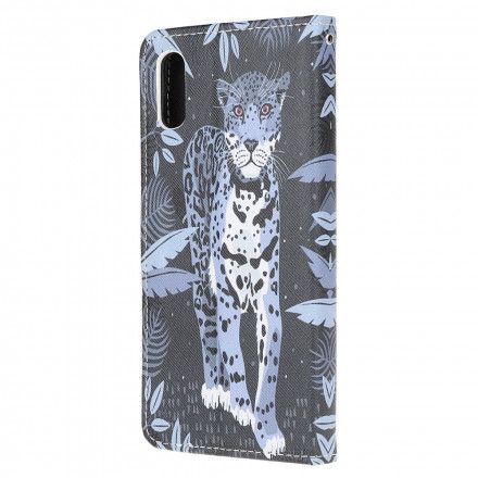 Folio Deksel Til Samsung Galaxy XCover 5 Med Kjede Thong Leopard