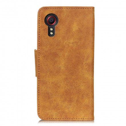 Folio Deksel Til Samsung Galaxy XCover 5 Vintage Splittskinn