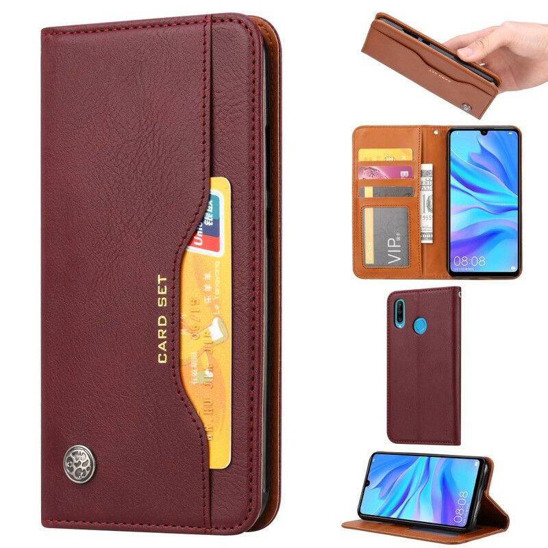 Beskyttelse Deksel Til Huawei P40 Lite E / Huawei Y7p Folio Deksel Faux Leather Card Holder