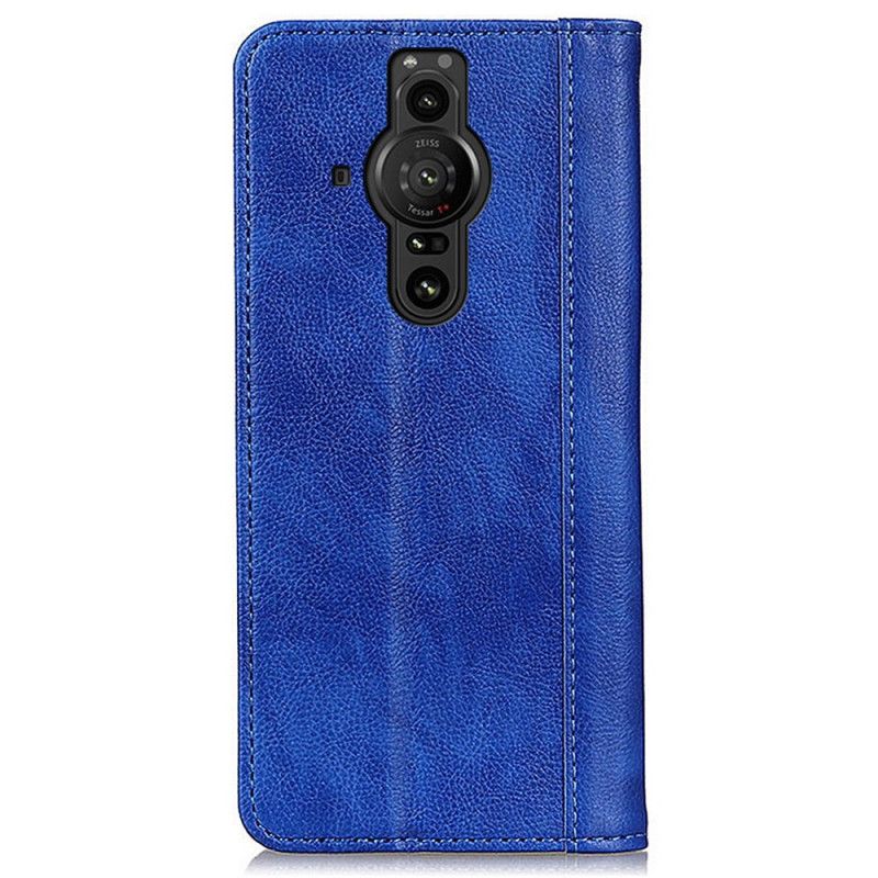 Beskyttelse Deksel Til Sony Xperia Pro-I Folio Deksel Elegance Split Litchi Leather