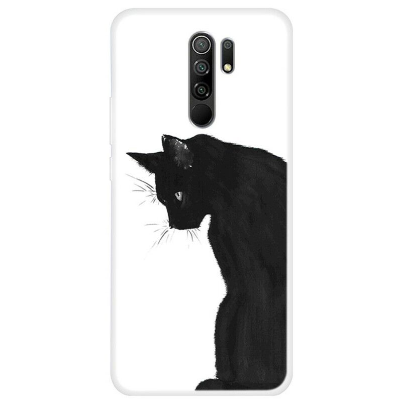 Deksel Til Xiaomi Redmi 9 Tenkende Svart Katt