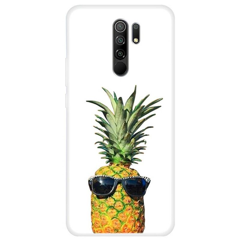 Deksel Til Xiaomi Redmi 9 Transparent Ananas Med Briller