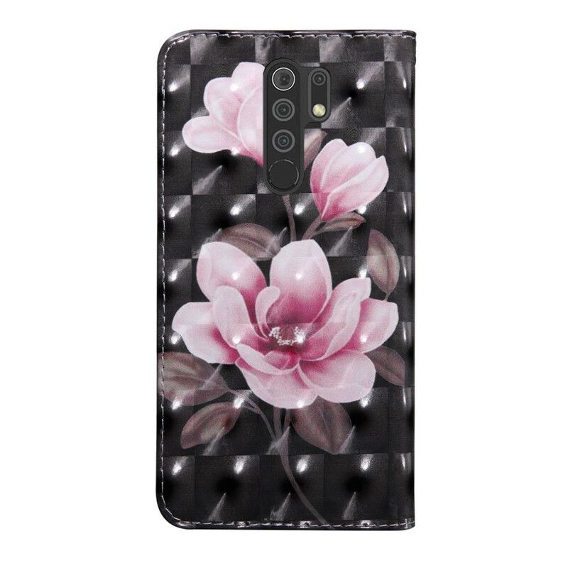 Folio Deksel Til Xiaomi Redmi 9 Blomstblomster