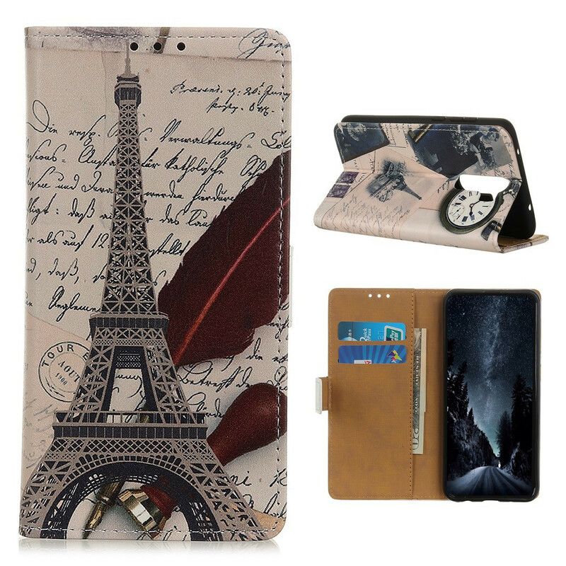 Folio Deksel Til Xiaomi Redmi 9 Poetens Eiffeltårn