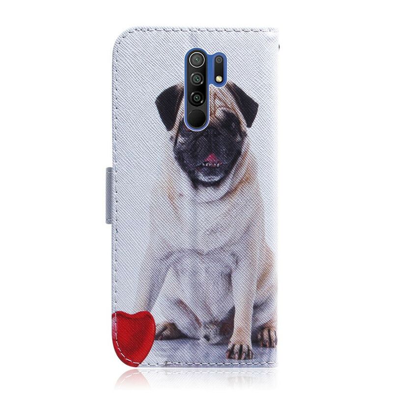 Folio Deksel Til Xiaomi Redmi 9 Pug Dog