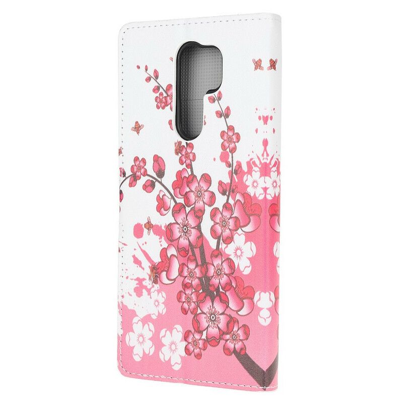 Folio Deksel Til Xiaomi Redmi 9 Tropiske Blomster