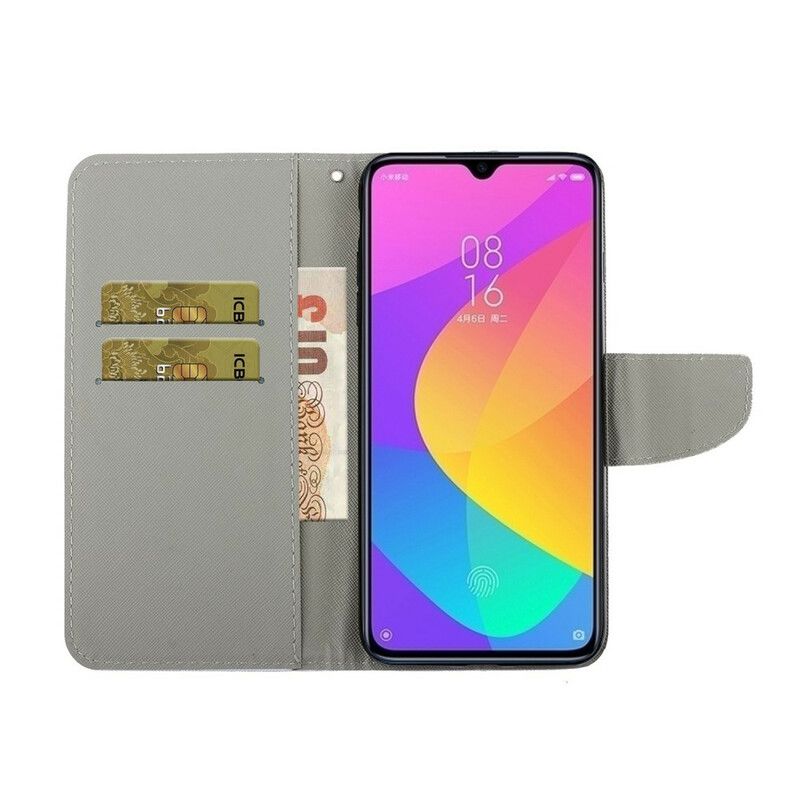 Lærdeksel Til Xiaomi Redmi 9 Med Kjede Flashy Strappy Mandala