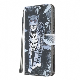 Lærdeksel Til Xiaomi Redmi 9 Med Kjede Thong Leopard