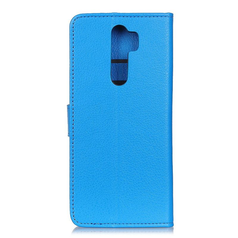 Lærdeksel Til Xiaomi Redmi 9 Premium Litchi Leather Effect