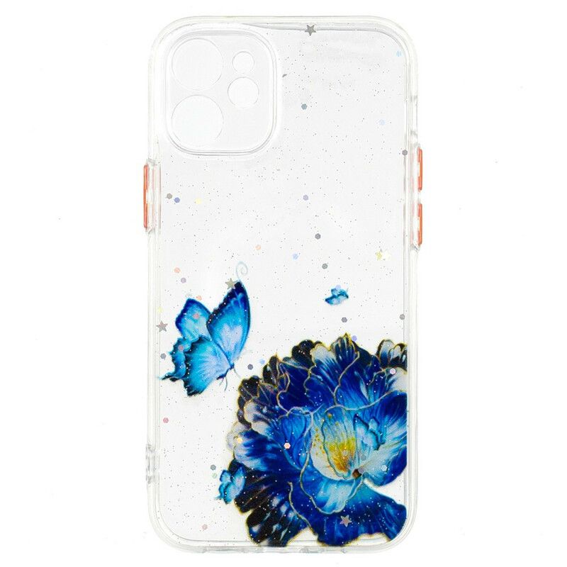 Deksel Til iPhone 12 Mini Floral Butterfly Hybrid