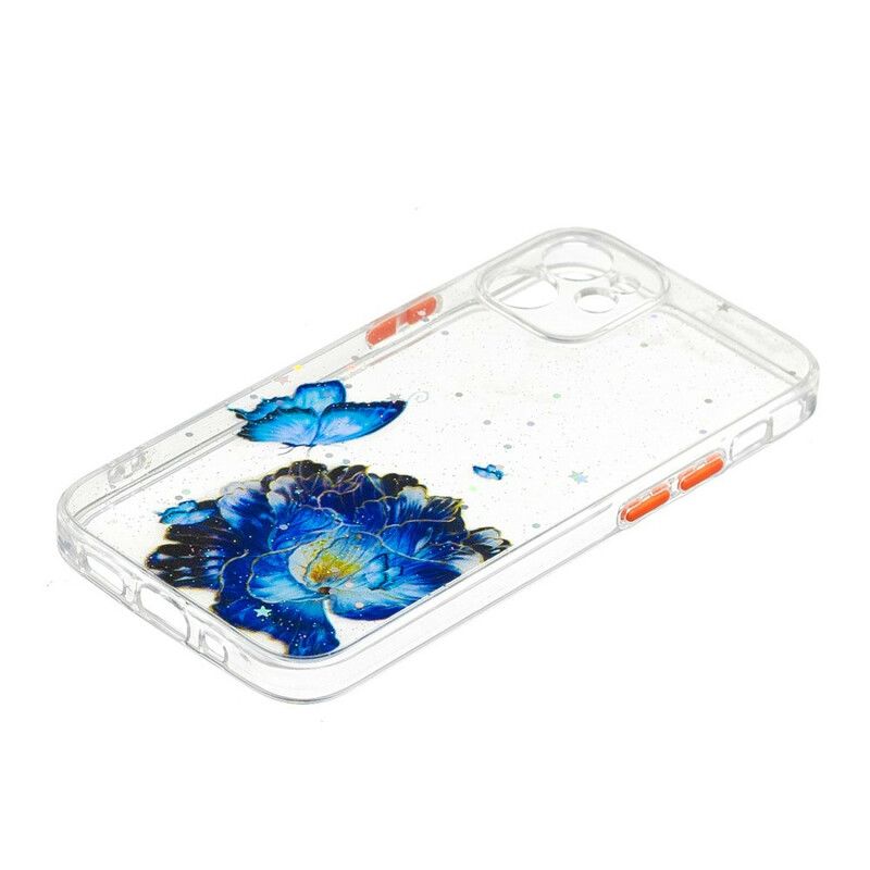 Deksel Til iPhone 12 Mini Floral Butterfly Hybrid