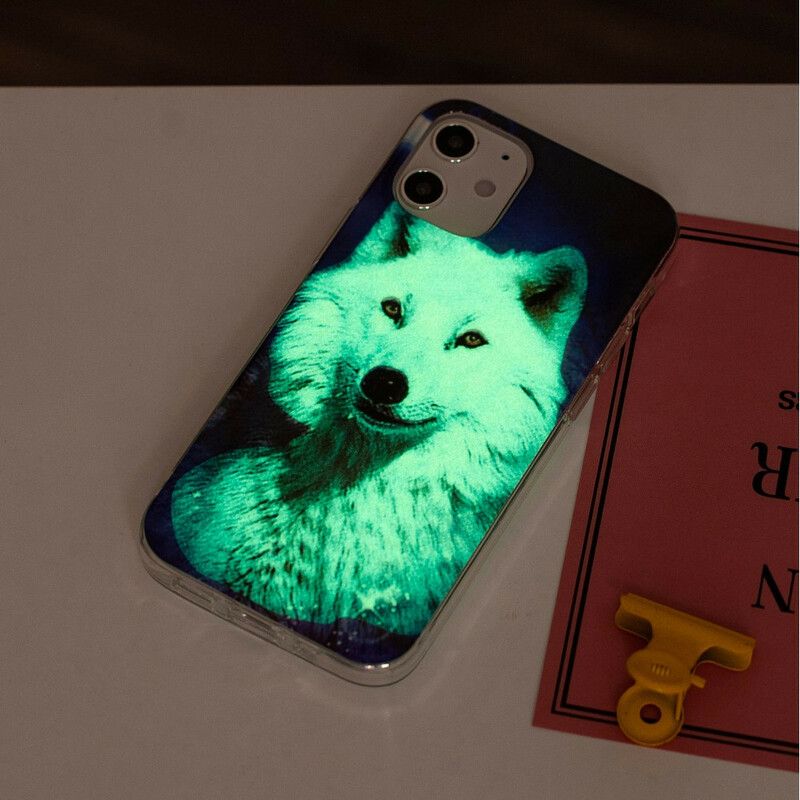 Deksel Til iPhone 12 Mini Fluorescerende Wolf Series