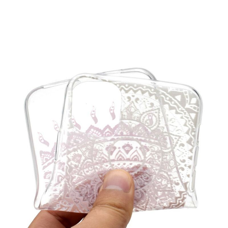 Deksel Til iPhone 12 Mini Transparent Farget Mandala