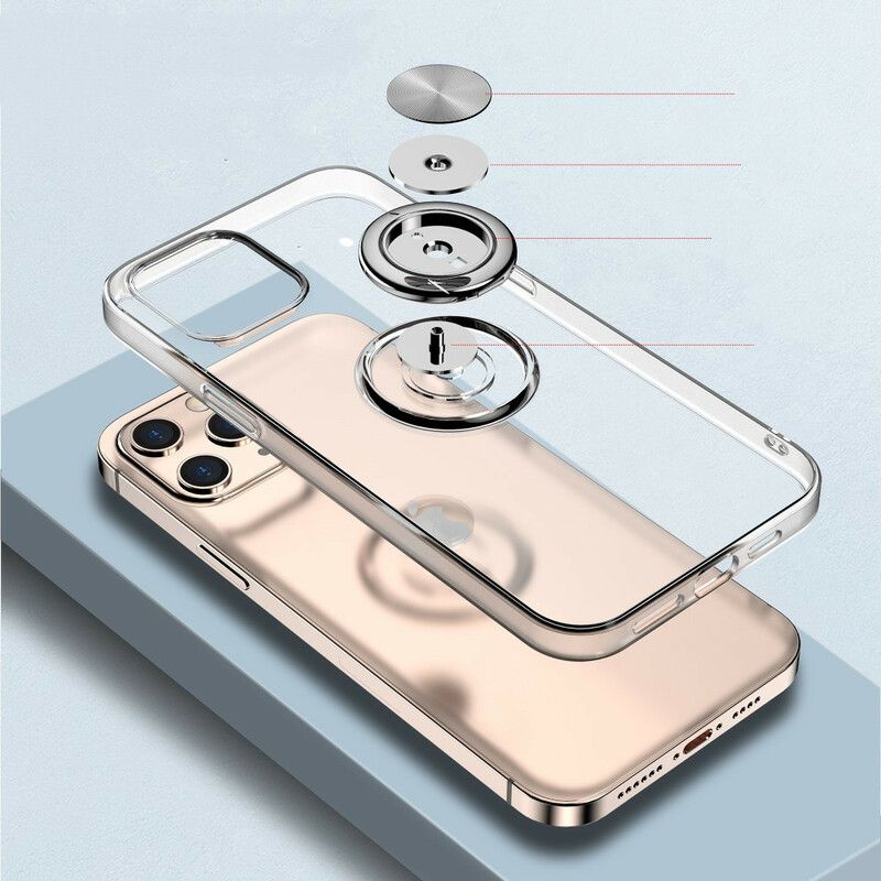 Deksel Til iPhone 12 Mini Transparent Med Ring-støtte