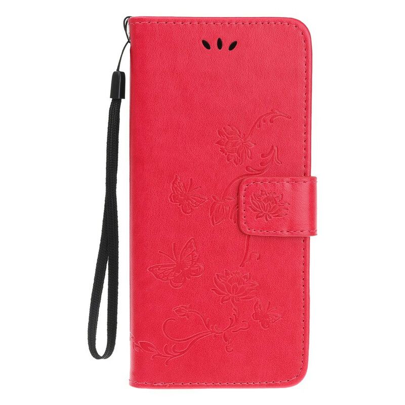 Folio Deksel Til iPhone 12 Mini Med Kjede Floral Strappy