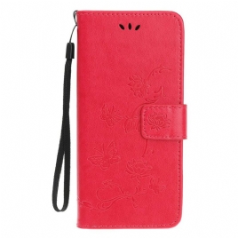 Folio Deksel Til iPhone 12 Mini Med Kjede Floral Strappy