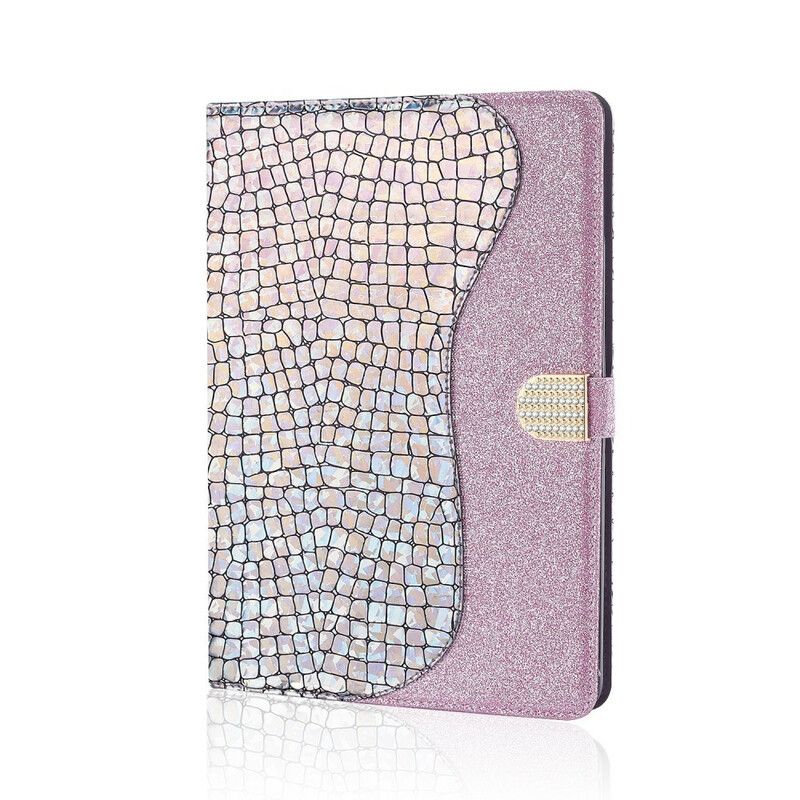 Folio Deksel Til iPad 10.2" (2020) (2019) / Air 10.5" / Pro 10.5" Croc Glitter