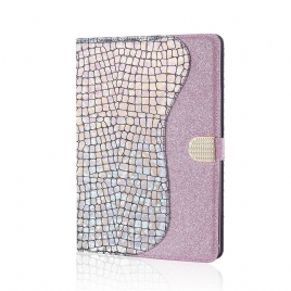 Folio Deksel Til iPad 10.2" (2020) (2019) / Air 10.5" / Pro 10.5" Croc Glitter