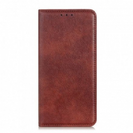 Beskyttelse Deksel Til Samsung Galaxy A22 5G Folio Deksel Elegance Split Litchi Leather