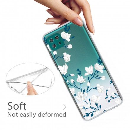 Deksel Til Samsung Galaxy A22 5G Hvite Blomster