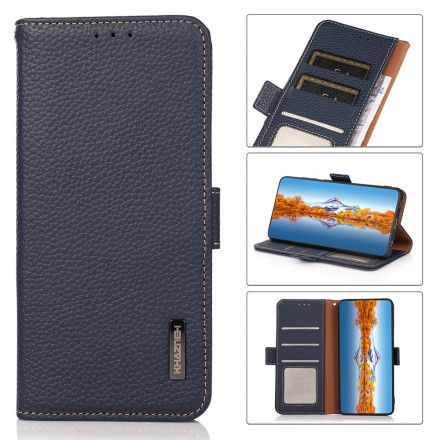 Folio Deksel Til Samsung Galaxy A22 5G Litchi Leather Khazneh Rfid