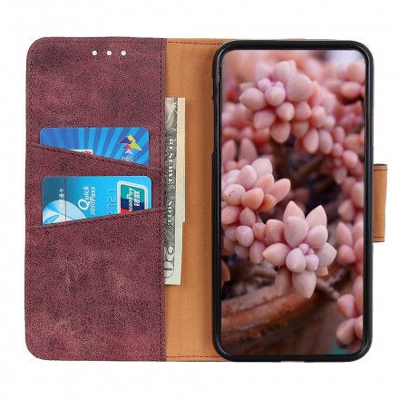 Folio Deksel Til Samsung Galaxy A22 5G Vintage Split Leather