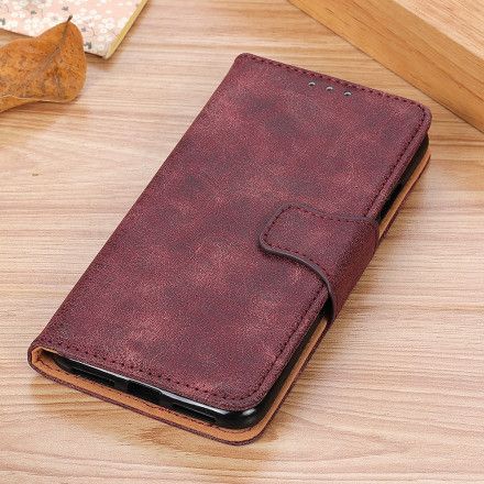 Folio Deksel Til Samsung Galaxy A22 5G Vintage Split Leather