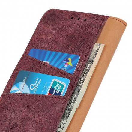 Folio Deksel Til Samsung Galaxy A22 5G Vintage Split Leather