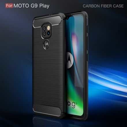 Deksel Til Moto G9 Play Børstet Karbonfiber