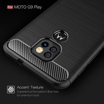 Deksel Til Moto G9 Play Børstet Karbonfiber