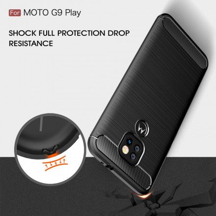 Deksel Til Moto G9 Play Børstet Karbonfiber