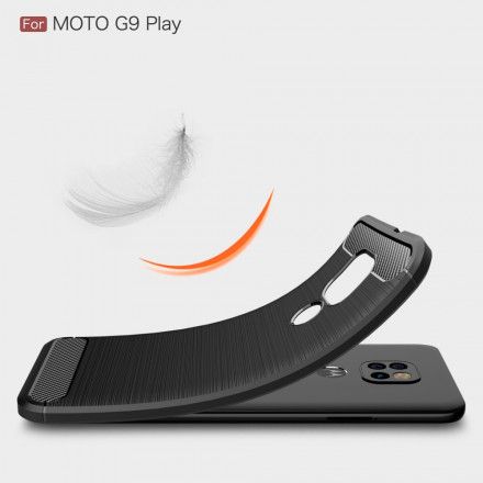 Deksel Til Moto G9 Play Børstet Karbonfiber