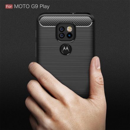 Deksel Til Moto G9 Play Børstet Karbonfiber