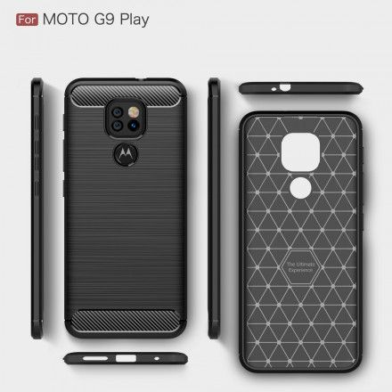 Deksel Til Moto G9 Play Børstet Karbonfiber