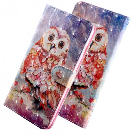 Folio Deksel Til Moto G9 Play Lysflekk Germain The Owl