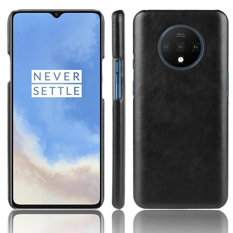 Deksel Til OnePlus 7T Performance Litchi Leather Effect