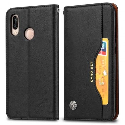 Beskyttelse Deksel Til Huawei Y6 2019 / Honor 8A Folio Deksel Faux Leather Card Holder