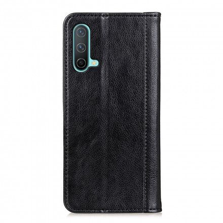 Beskyttelse Deksel Til OnePlus Nord CE 5G Folio Deksel Elegance Split Litchi Leather