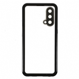 Deksel Til OnePlus Nord CE 5G Tosidig Magnetisk Herdet Glass Og Metall