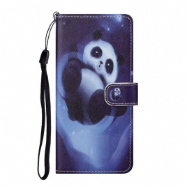 Lærdeksel Til OnePlus Nord CE 5G Med Kjede Thong Space Panda