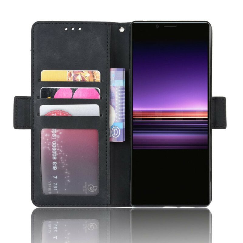 Folio Deksel Til Sony Xperia 1 Førsteklasses Multikort